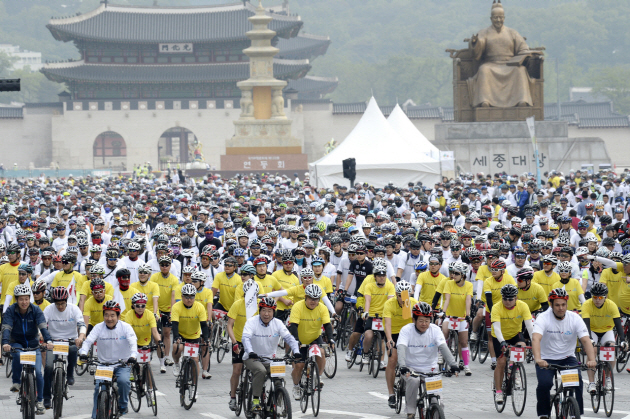 [사진제공=서울시] 작년에 개최된 서울시 자전거 대행진