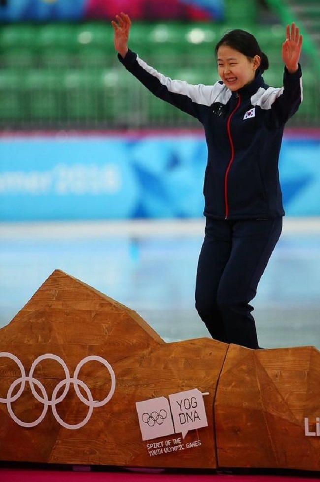 동계청소년올림픽 스피드스케이팅 500M 금메달 김민선. <출처=IOC페이스북>