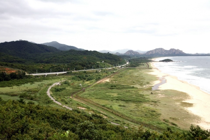 북으로 가는 길, 북한 해금강(사진=섬문화연구소)