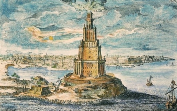 파로스 등대(요한 베른하르트 피셔 폰 에어라흐, 17921년)