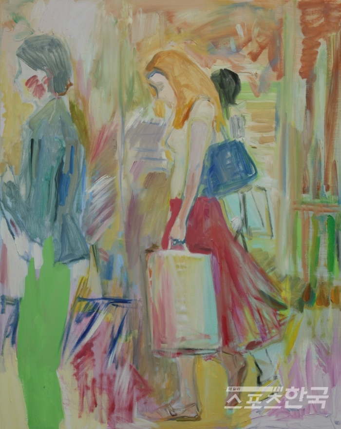 Passants,지나가는 사람들,Oil on canvas, 91x73cm,2019