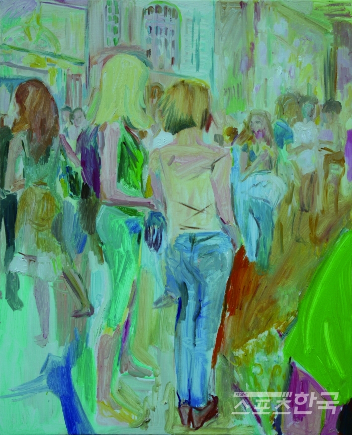 Passants,지나가는 사람들,Oil on canvas,65x53cm,2019
