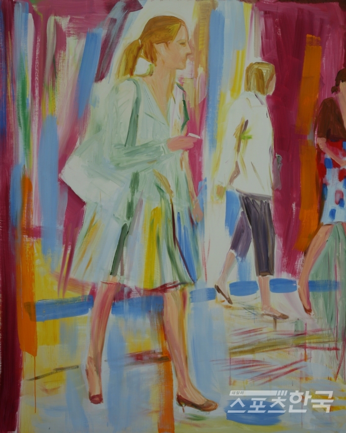 Passants,지나가는 사람들,Oil on canvas,162x130cm,2019