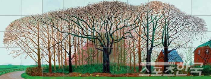 데이비드 호크니, '와터 근처의 더 큰 나무들'