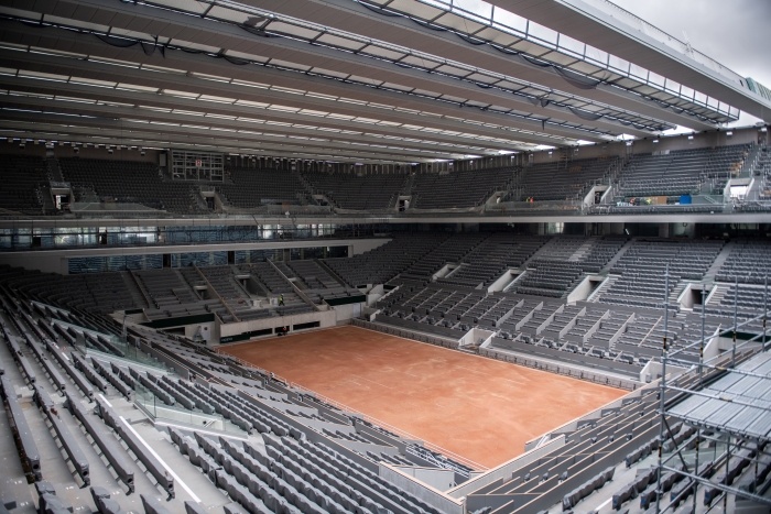 프랑스테니스오픈 대회가 열릴 예정인 파리의 필리프 샤트리에 경기장의 모습 (사진 = 연합뉴스)