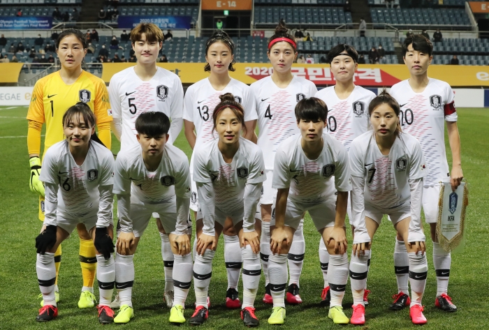 한국여자축구, 2월 3일 미얀마와의 올림픽 최종예선 A조 1차전 때 한국 대표팀 (사진 = 연합뉴스)