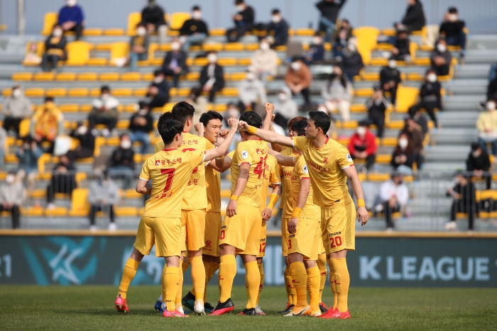 광주FC 선수들ㅣ사진=한국프로축구연맹