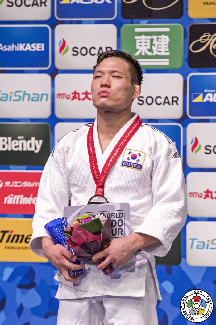 2019년 세계선수권대회 66kg급 은메달 김임환 (사진=국제유도연맹)