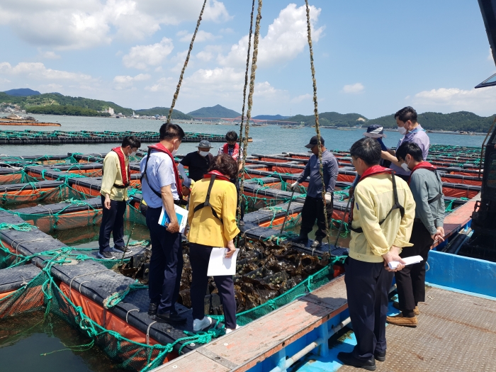 해수부 최현호 국장이 지난 22일 강진군 마량향 일원을 방문 어촌양식 정책 현장을 점검하고, 긍정적인 국비지원 검토를 약속했다.