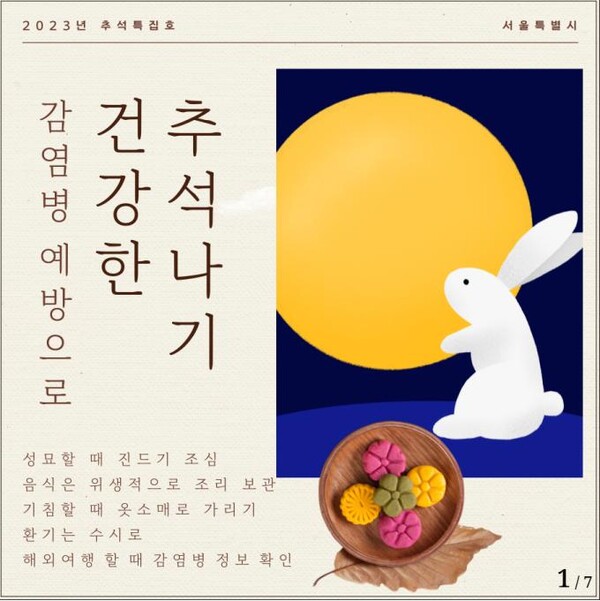 서울시에서 제공한 '감염병 예방으로 건강한 추석 나기' 카드뉴스. (사진=서울특별시)
