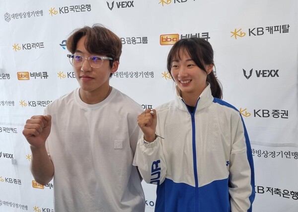 2023-2024시즌 쇼트트랙 국가대표 남자 선수 박지원(왼쪽)과 여자 선수 박지원. (사진=연합뉴스)