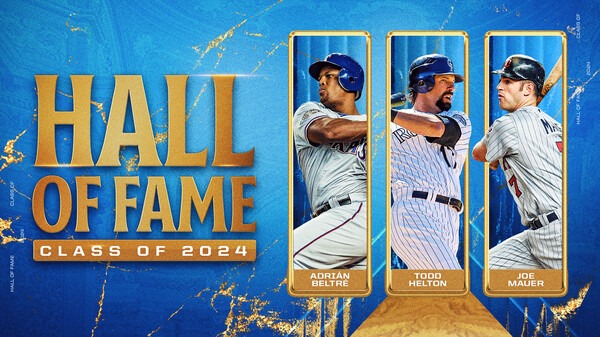 2024년도 미국 야구 명예의 전당 투표 결과 명예의 전당 입성이 확정된 세 명의 전설적인 선수들. (왼쪽부터) 아드리안 벨트레, 토드 헬튼, 조 마우어. (사진=MLB.com 캡처)