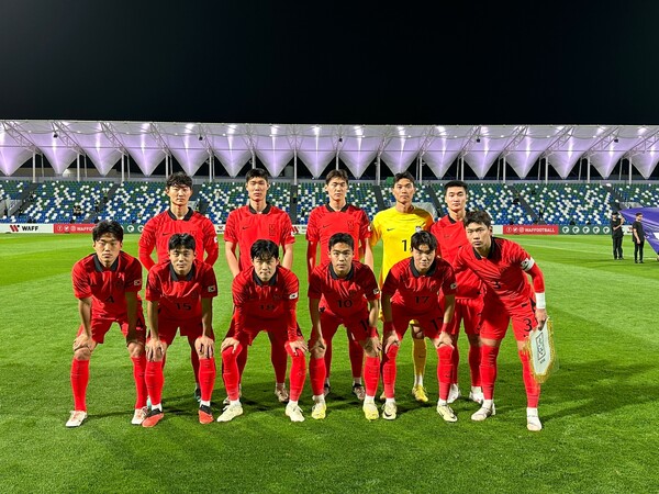 태국과의 WAFF U-23 챔피언십 8강에 선발로 나선 U-23 축구대표팀의 모습. (사진=대한축구협회)