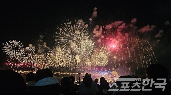 ▲제20회 부산불꽃축제, 광안리 밤하늘을 수놓은 폭죽의 절정 순간 [사진=영남취재본부]